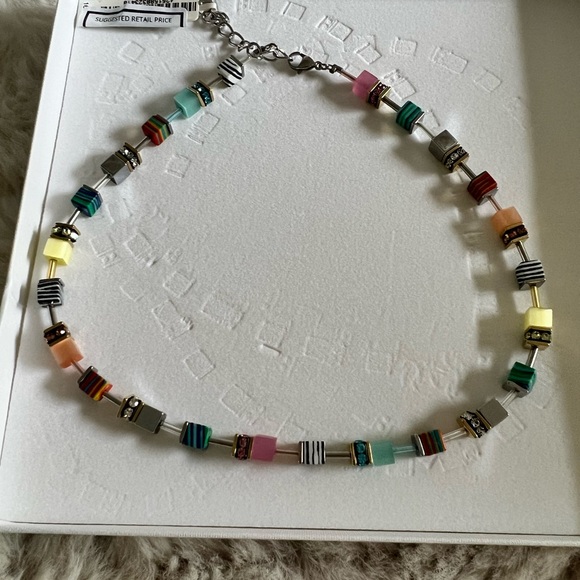 Vibrant Multicolor Cube Necklace - Picture 3 of 8